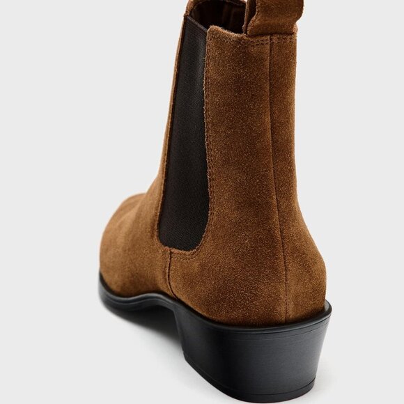 Split Leather Chelsea Ankle Boots - Picture 3 of 6